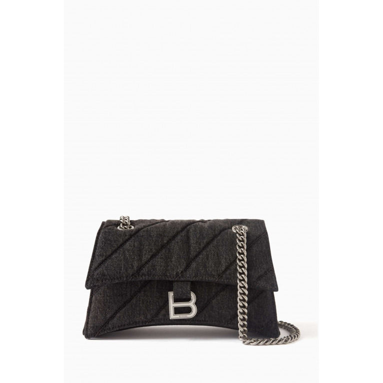 Balenciaga - Small Crush Shoulder Bag in Quilted Denim