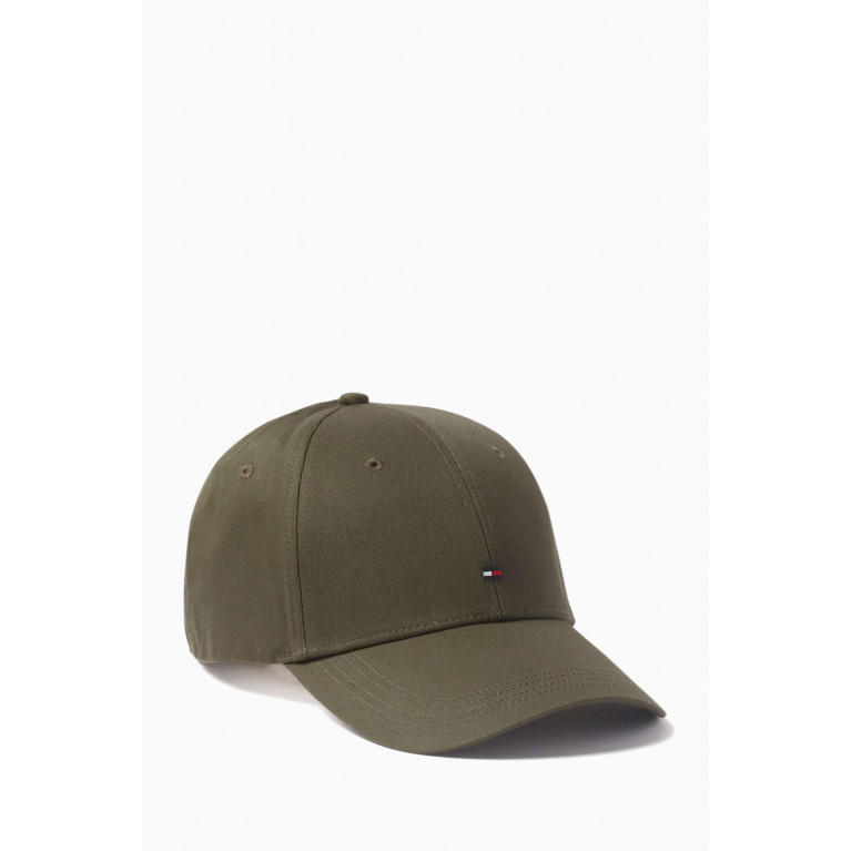 Tommy Hilfiger - TH Flag Baseball Cap in Cotton Green