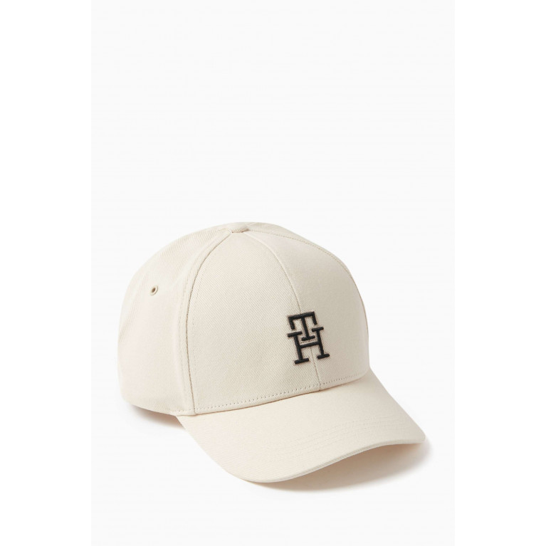 Tommy Hilfiger - TH Monogram Signature Baseball Cap in Cotton Neutral