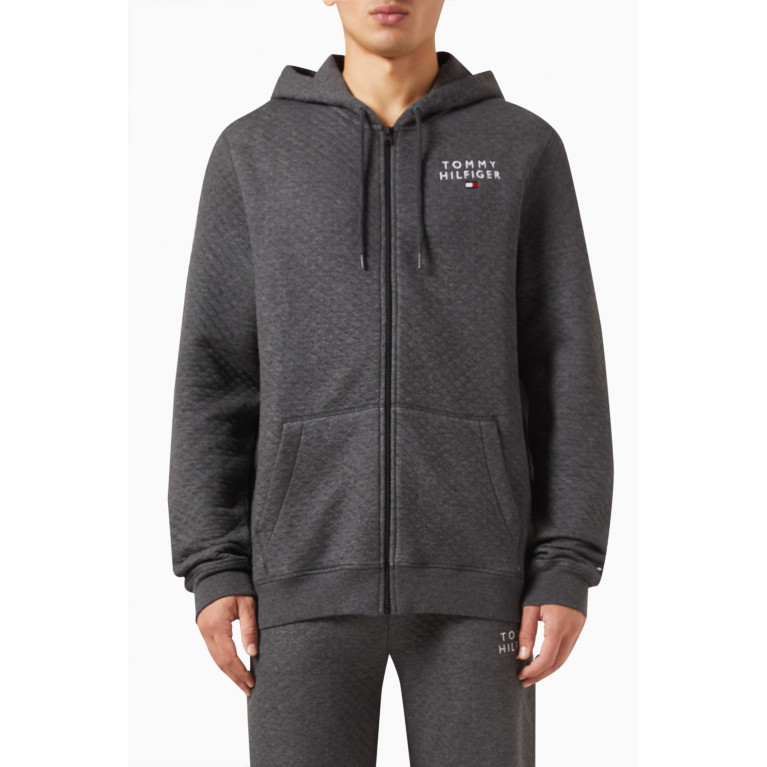 Tommy Hilfiger - TH Original Diamond Quilted Hoodie in Cotton-blend