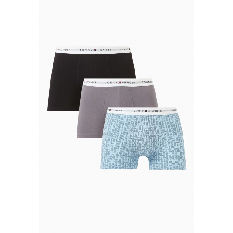 Tommy Hilfiger - Logo Boxers in Cotton, Set of 3 Grey