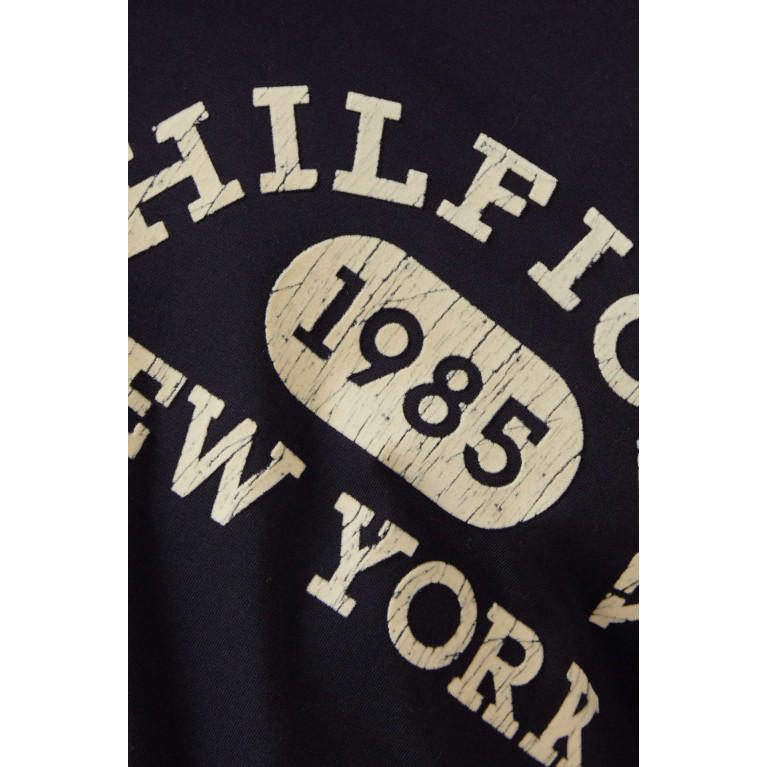 Tommy Hilfiger - Monotype College Logo T-shirt in Cotton-jersey Blue