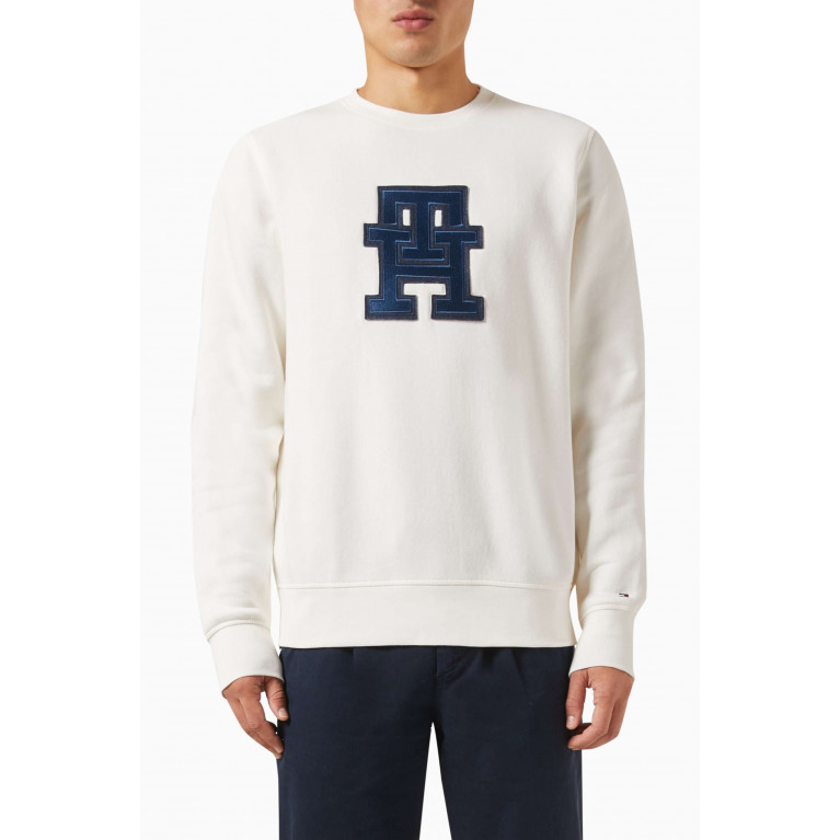 Tommy Hilfiger - TH Monogram Appliqué Sweatshirt in Cotton-fleece
