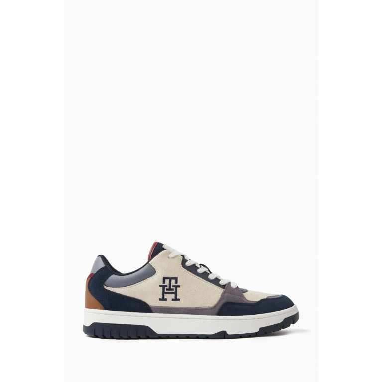 Tommy Hilfiger - TH Monogram Basketball Sneakers in Suede