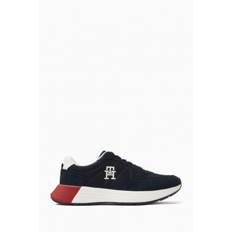 Tommy Hilfiger - TH Elevated Sneakers in Suede Blue