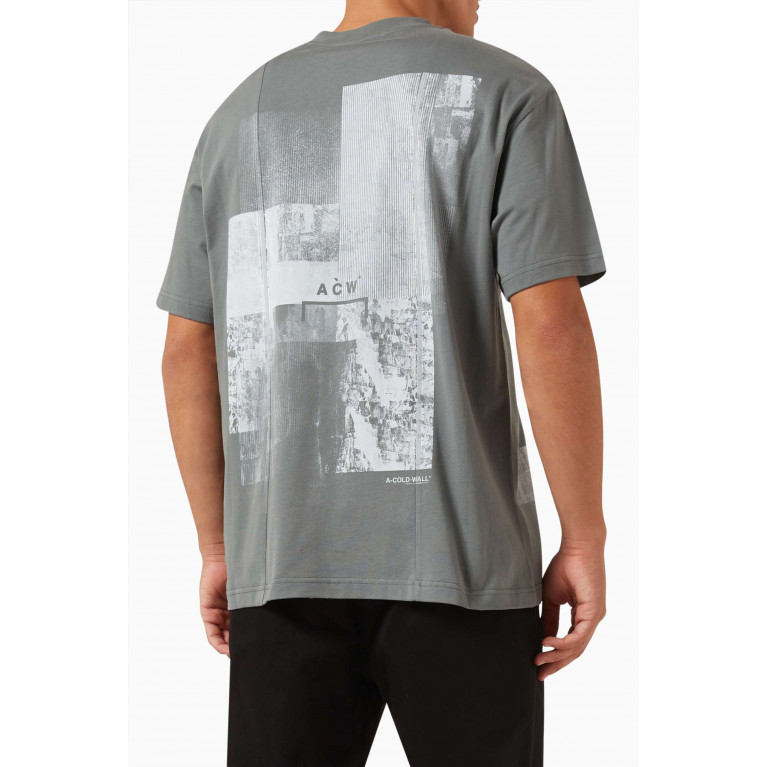 A-Cold-Wall* - Brutalist T-shirt in Cotton Jersey Green