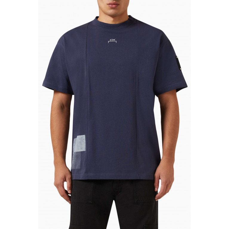 A-Cold-Wall* - Brutalist T-shirt in Cotton Jersey Blue