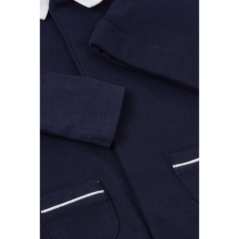 Miniclasix - Contrast-trim Sleepsuit Set in Cotton