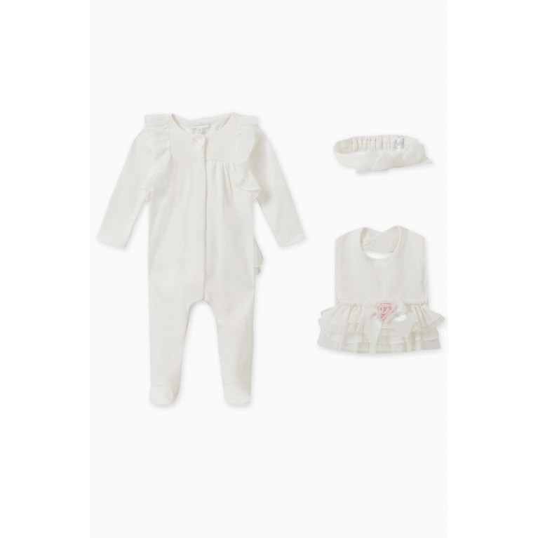 Miniclasix - Frilled Sleepsuit Set in Cotton