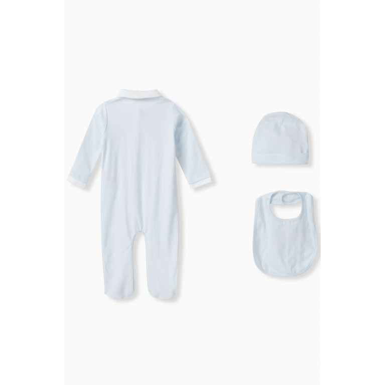 Miniclasix - Bow-detail Sleepsuit Set in Cotton