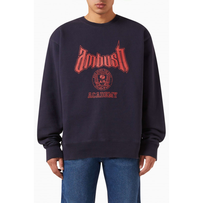 Ambush - Graphic Logo-print Sweatshirt in Cotton Blend
