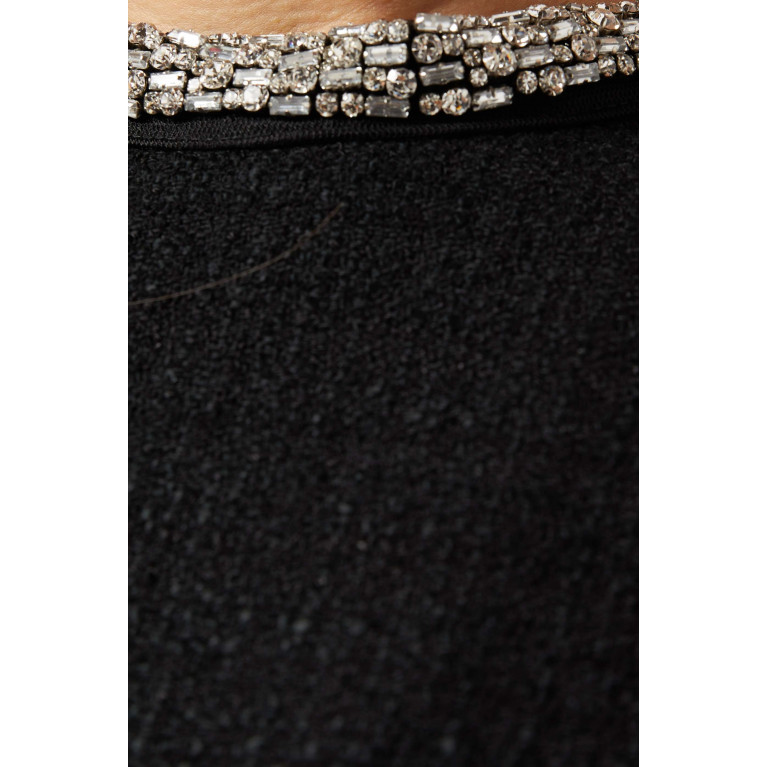 Sandro - Embellished-collar Mini Dress in Tweed