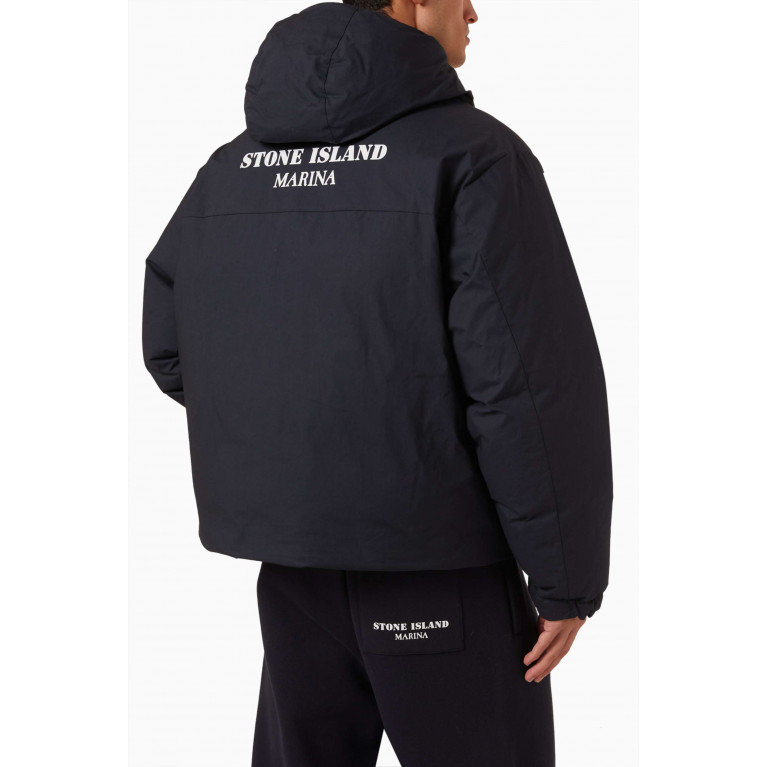 Stone Island - Logo Hooded Down-filled Jacket in Poplin