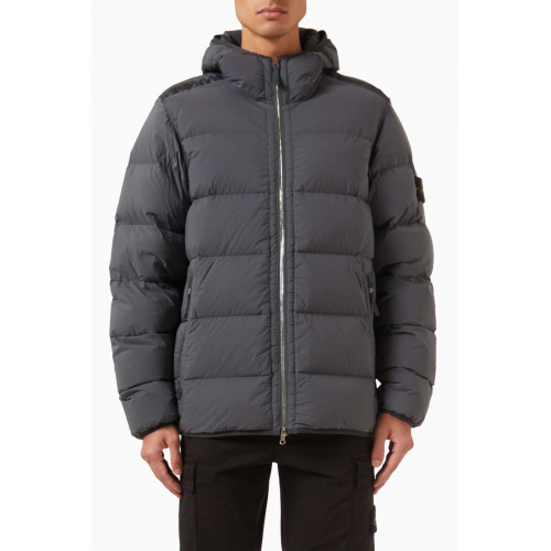 Stone Island - Hooded Down-filled Jacket in Stretch-nylon