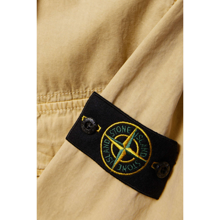 Stone Island - Overshirt in Brushed Organic-cotton Canvas Neutral