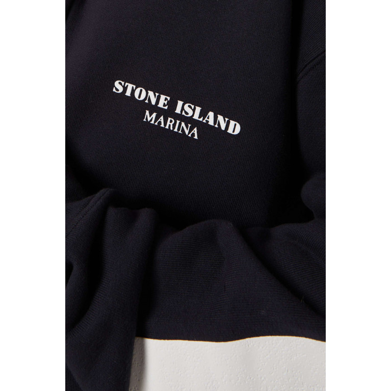 Stone Island - Logo-print Zip Hoodie in Cotton-fleece