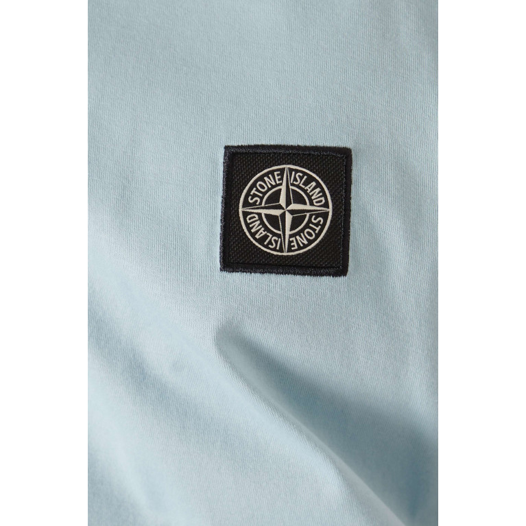 Stone Island - Compass Logo-patch T-shirt in Cotton-jersey Blue