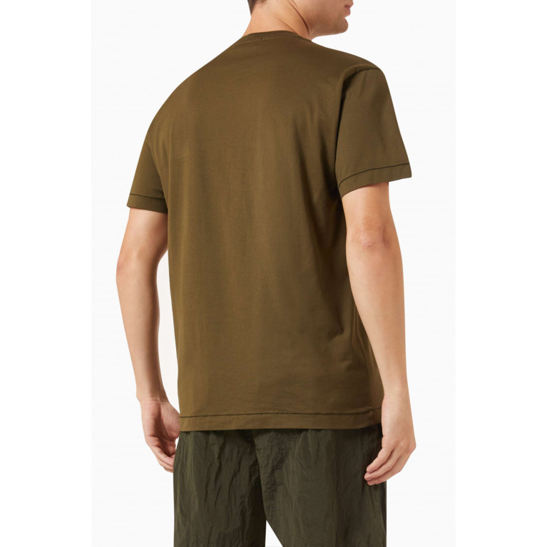 Stone Island - Compass Logo-patch T-shirt in Cotton-jersey Green