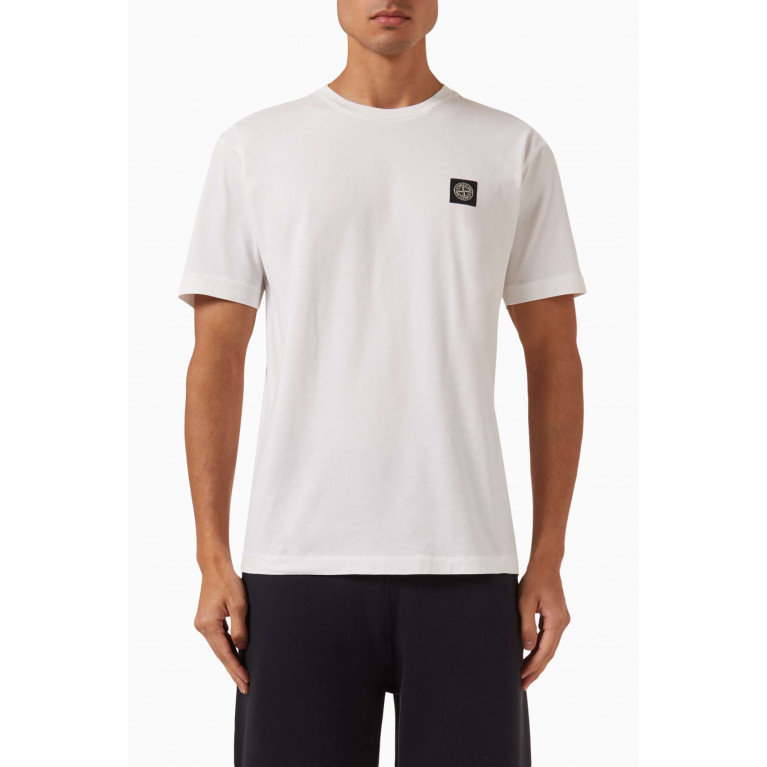 Stone Island - Compass Logo-patch T-shirt in Cotton-jersey White