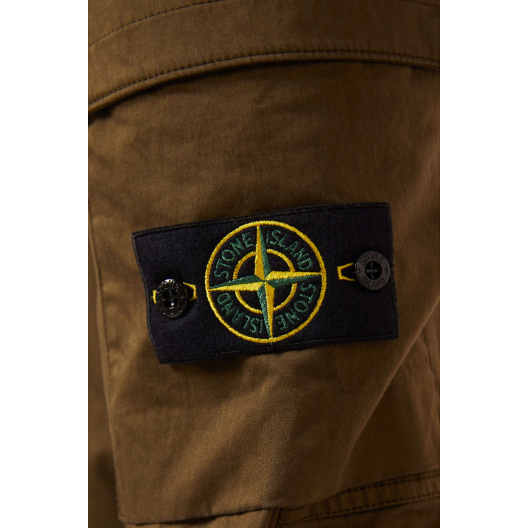 Stone Island - Cargo Pants in Stretch Cotton-wool Satin