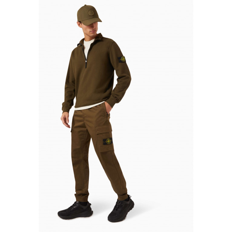 Stone Island - Cargo Pants in Stretch Cotton-wool Satin