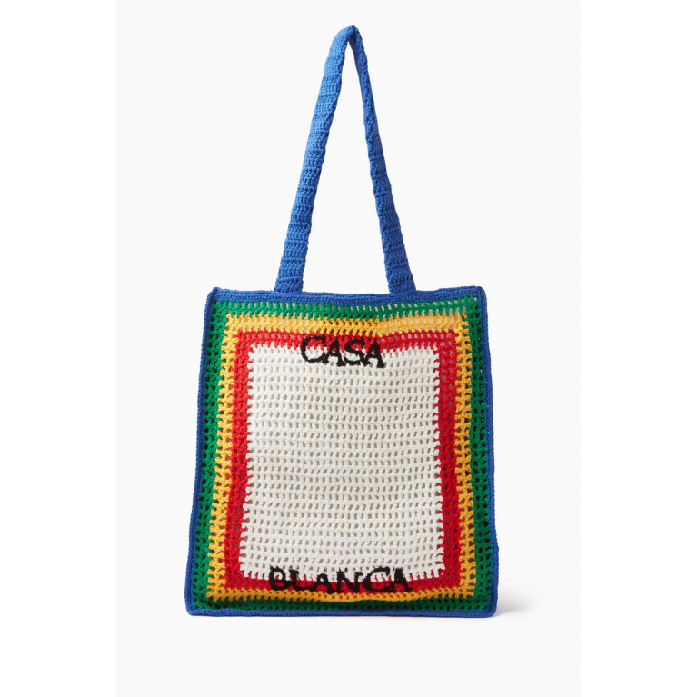 Casablanca - Stripe Bag in Crochet