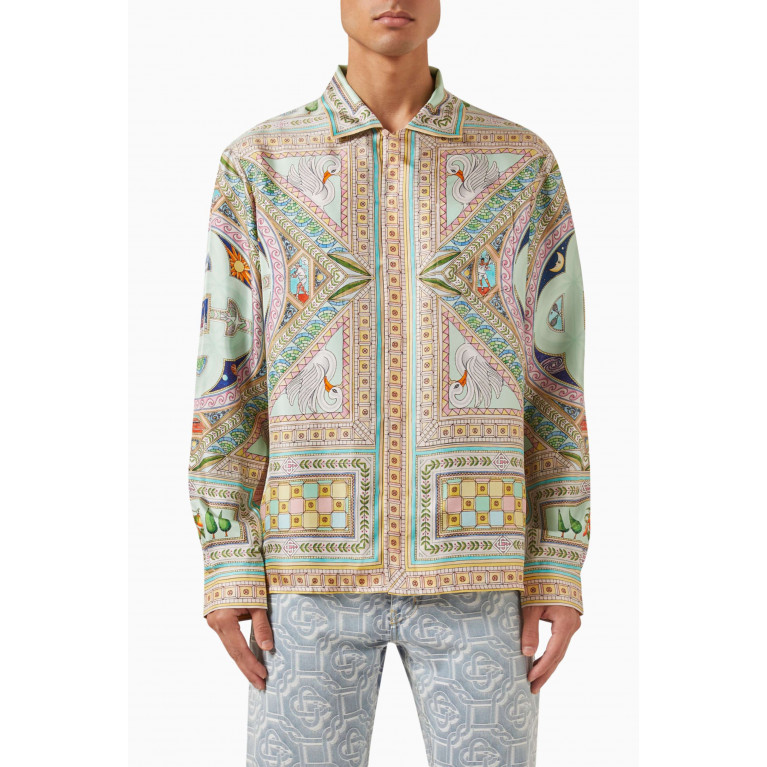 Casablanca - Le Labyrinthe Shirt in Silk-twill