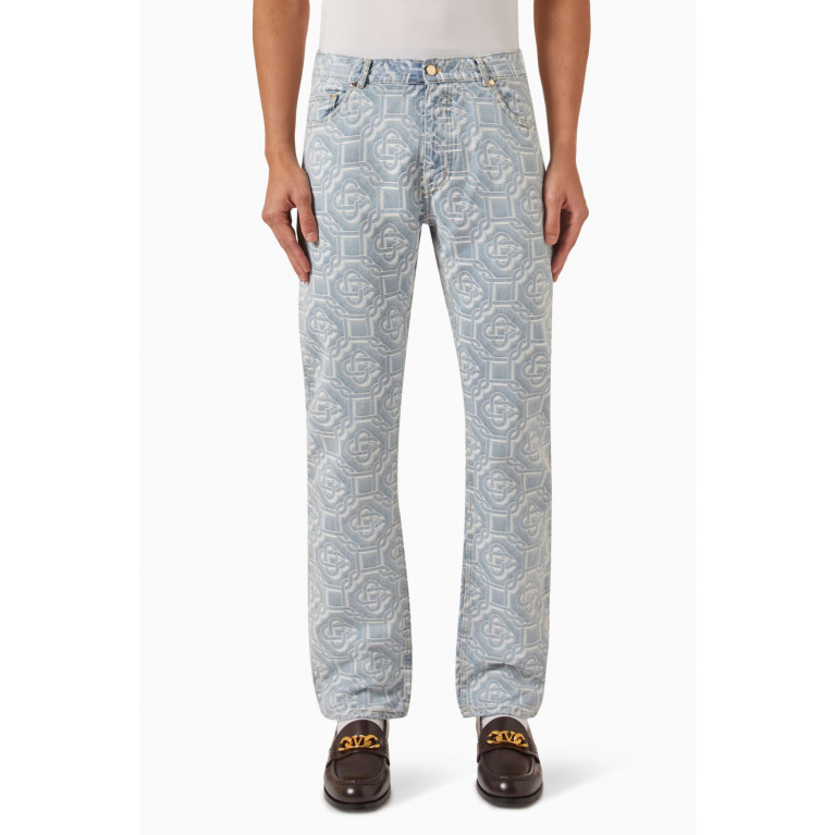 Casablanca - Monogram Straight-fit Jeans in Denim
