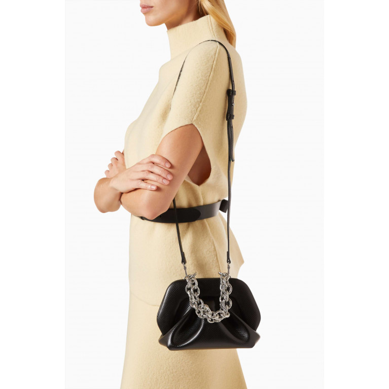 THEMOIRè - Mini Gea Clutch Bag in Snake-embossed Apple Fabric