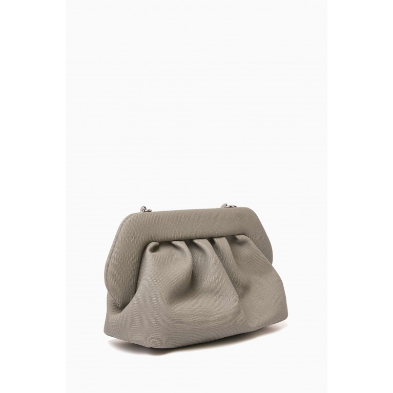 THEMOIRè - Bios Clutch Bag in Canvas-texture Vegan Fabric Grey