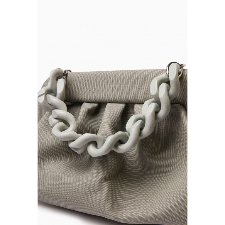 THEMOIRè - Bios Clutch Bag in Canvas-texture Vegan Fabric Grey