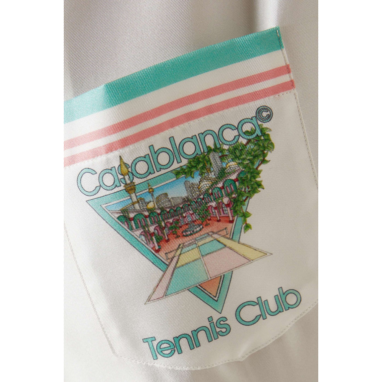 Casablanca - Tennis Club Icon Shirt in Silk