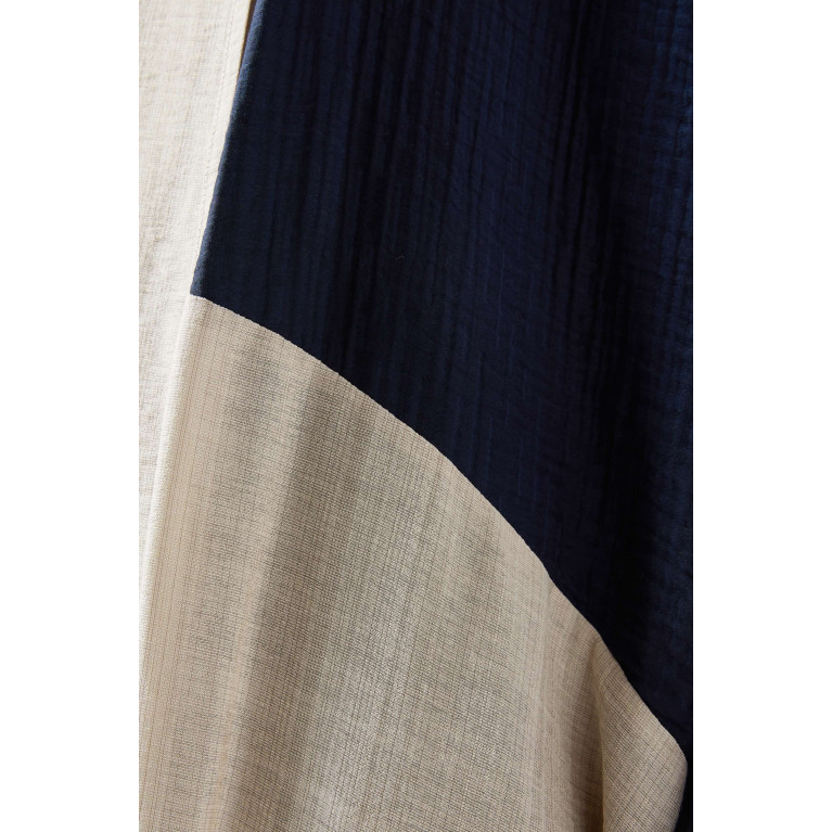 CHI-KA - Two-tone Abaya in Tencel-linen & Japanese Crepe