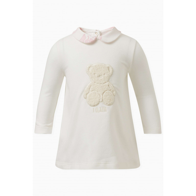 Alviero Martini - Teddy-embroidered Dress in Cotton