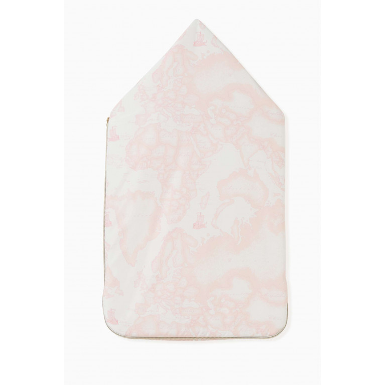 Alviero Martini - Geo Map Print Sleeping Bag in Cotton Pink