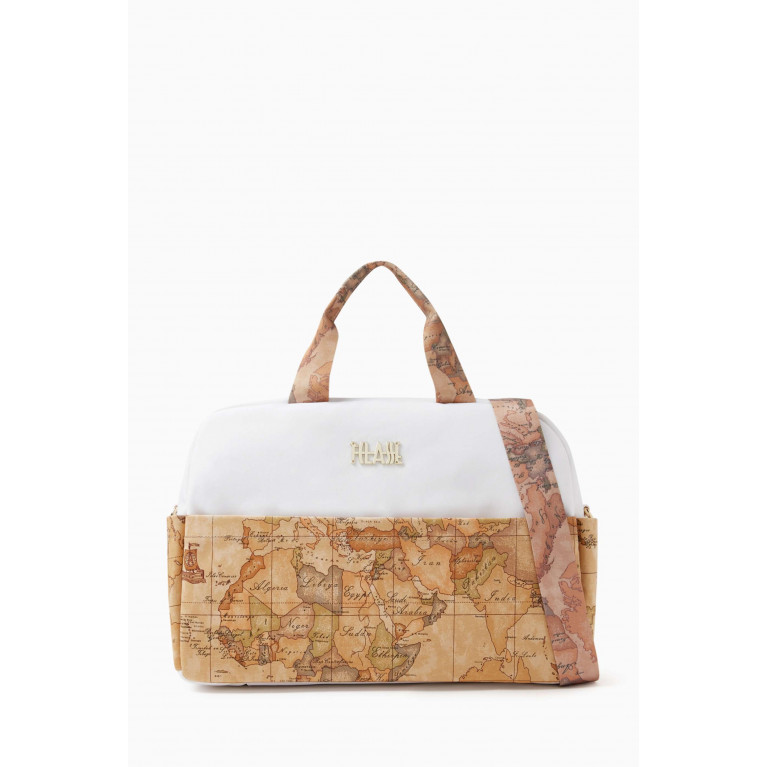 Alviero Martini - Geo Map Print Baby Diaper Bag in Polyester Neutral