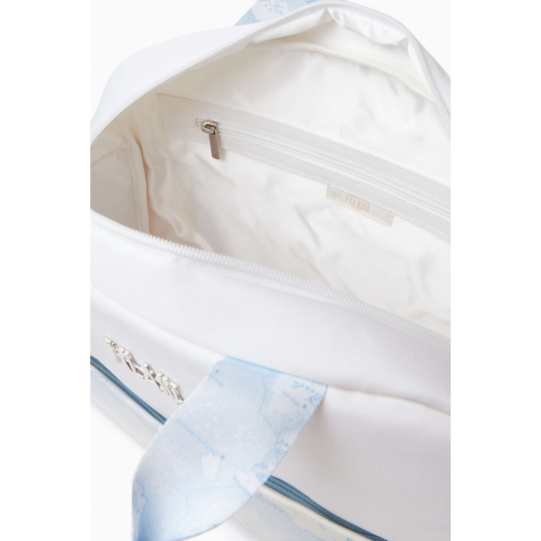 Alviero Martini - Geo Map Print Baby Diaper Bag in Polyester Blue