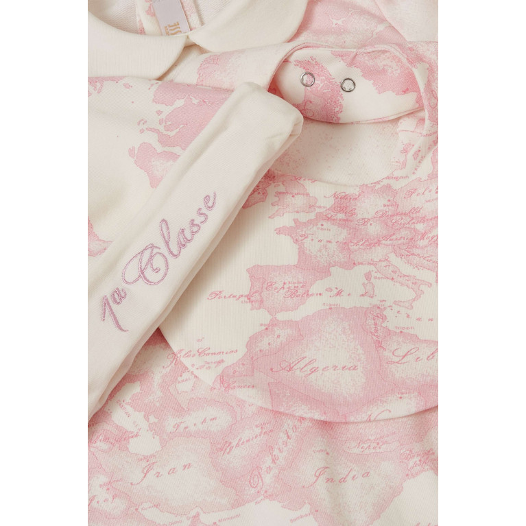 Alviero Martini - Graphic-print Sleepsuit Set in Cotton Pink