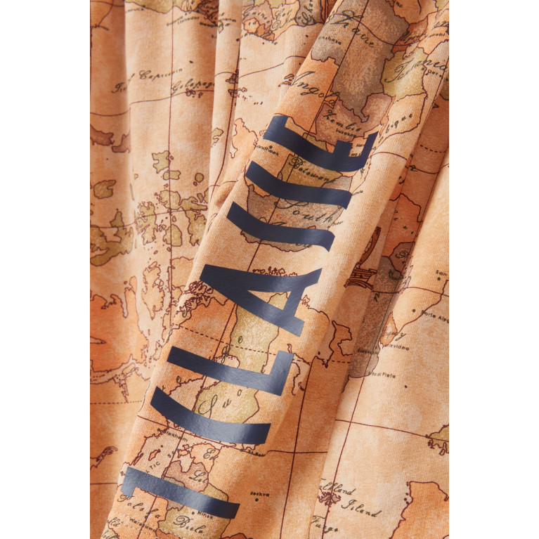 Alviero Martini - Geo Map-print Shorts in Cotton