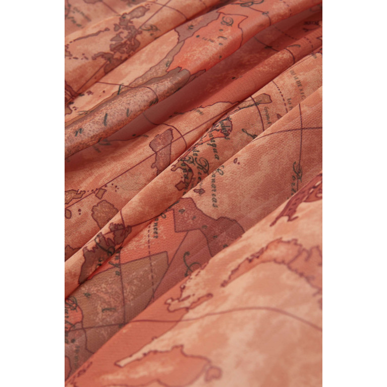 Alviero Martini - Geo Map-print Gathered Skirt