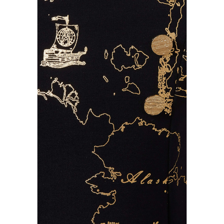 Alviero Martini - Geo Map-print Dress in Cotton