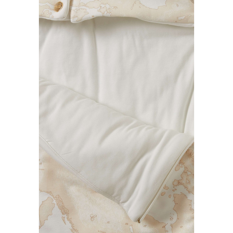 Alviero Martini - Geo Map Print Baby Sleeping Bag in Cotton