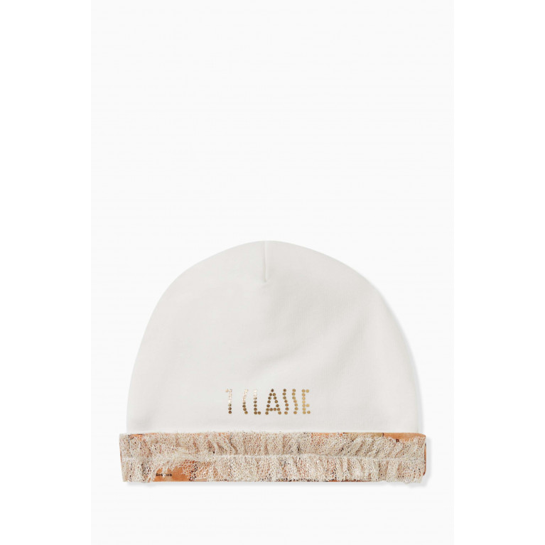 Alviero Martini - Tulle Brim Baby Hat in Cotton