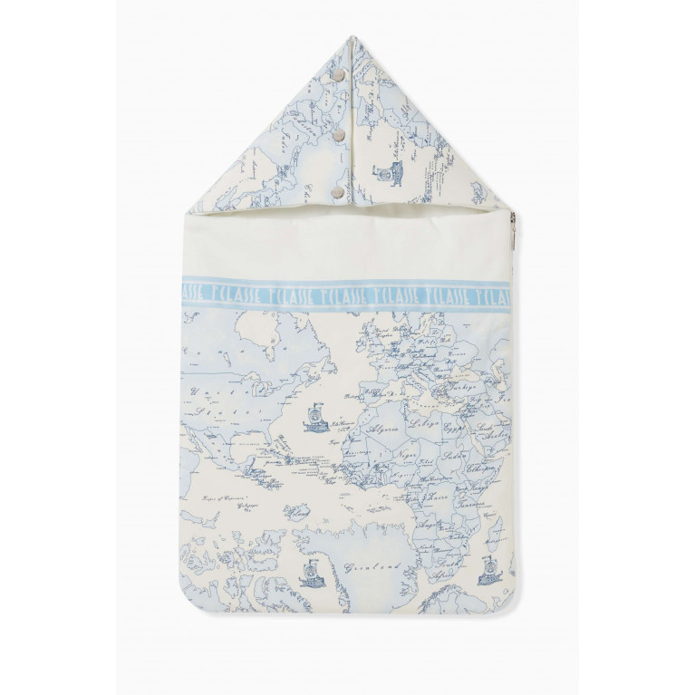 Alviero Martini - Geo Map Print Sleeping Bag in Cotton