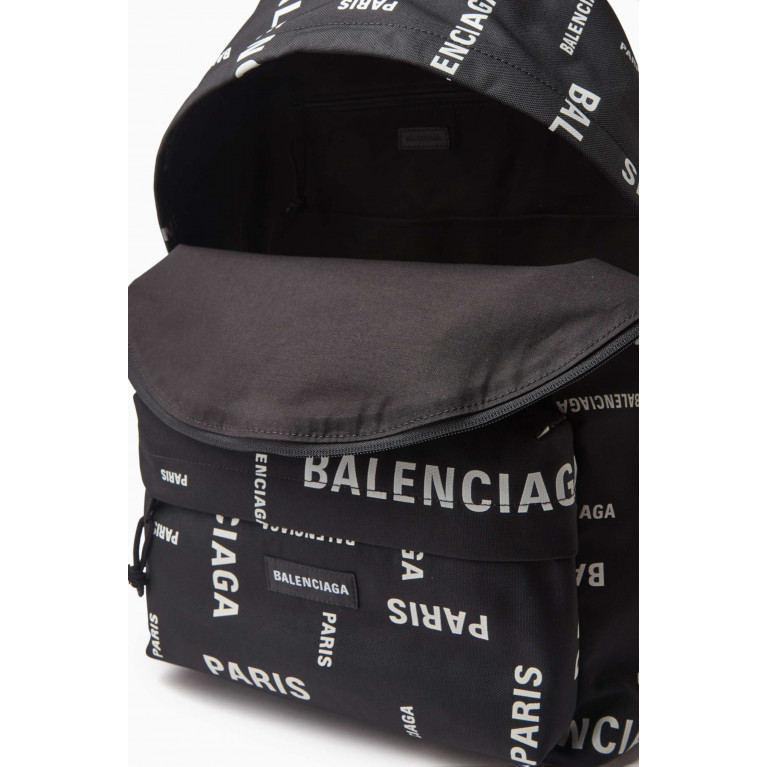 Balenciaga - Explorer All-over Logo Backpack in Recycled Nylon