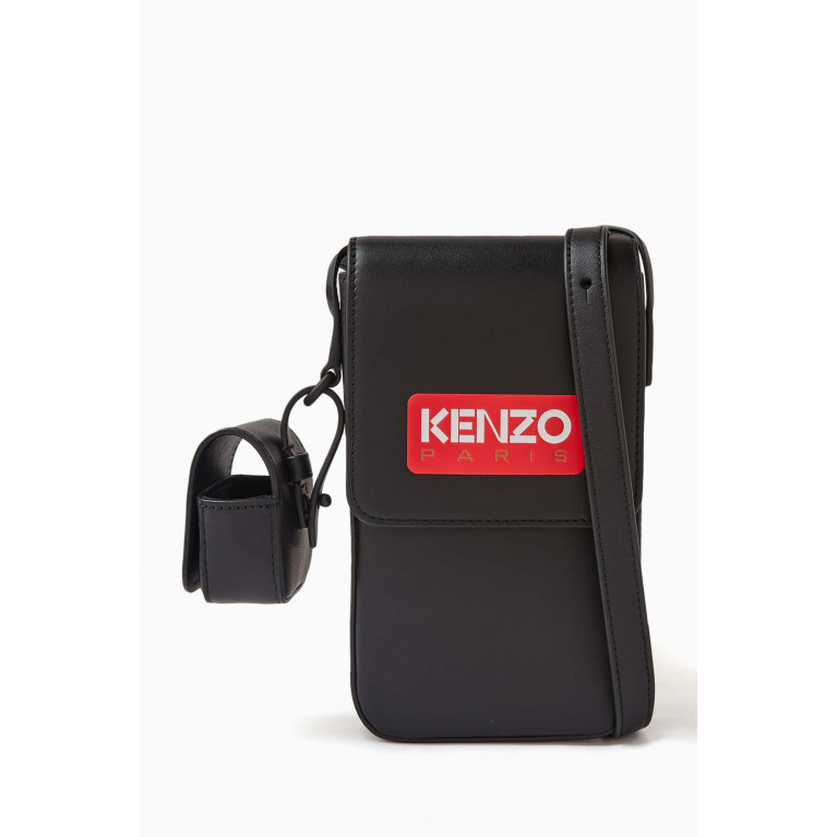 Kenzo - Kenzo Paris Crossbody Phone Case in Leather
