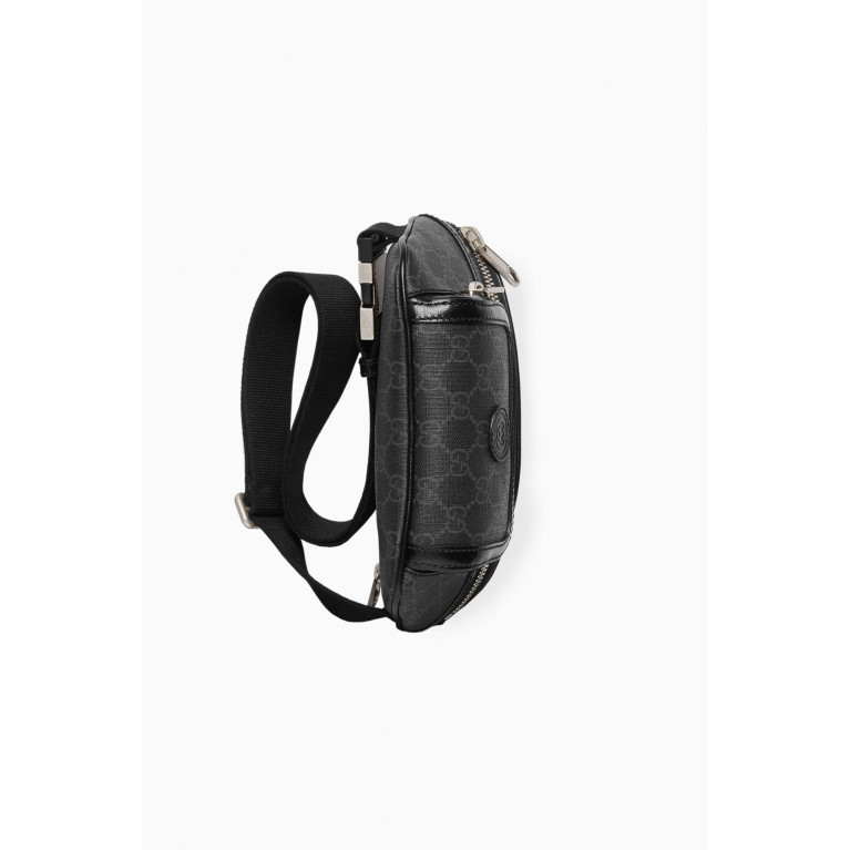 Gucci - GG Supreme-print Belt Bag in Coated-canvas Black