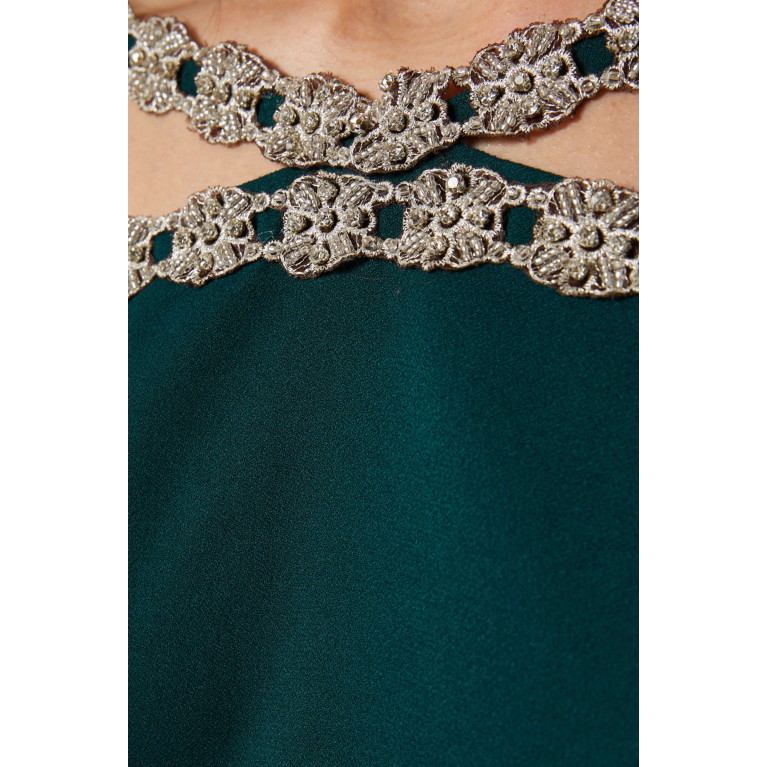 Tuvanam - Embellished Cape Sleeved Dress