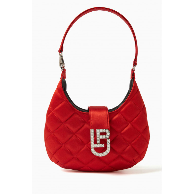 Les Petits Joueurs - Small Cindy Baguette Top Handle Bag in Quilted-satin