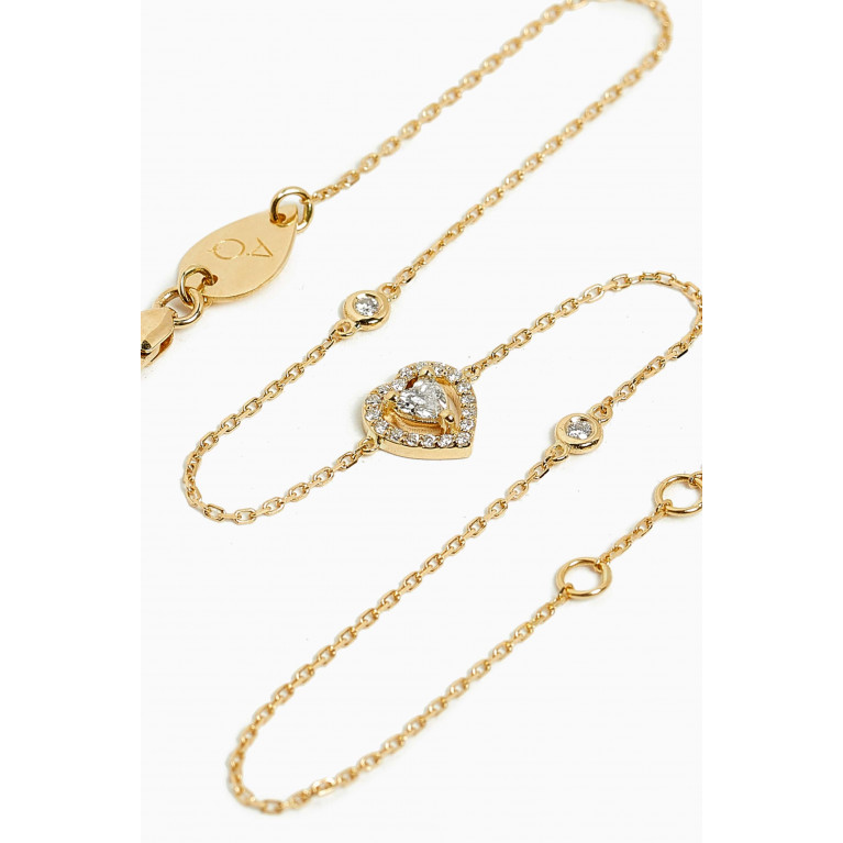 Aquae Jewels - Verona Heart-cut Diamond Anklet in 18kt Gold